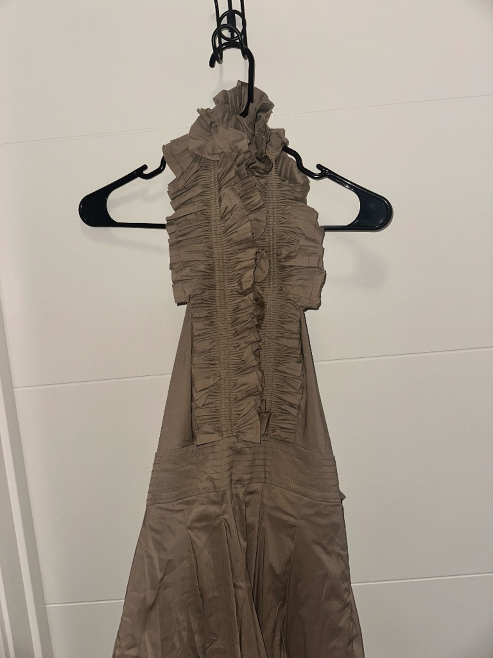 BCBG Maxazria Ruffle Neck Dress